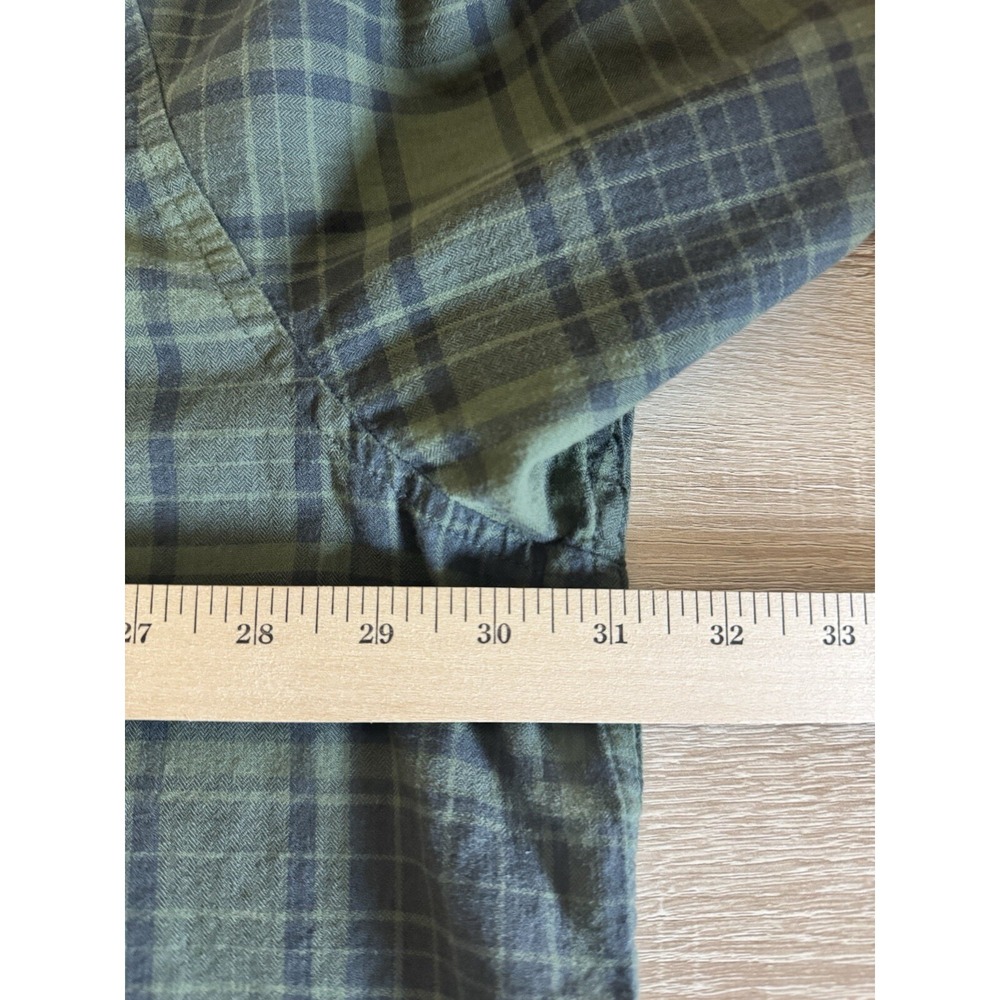 Columbia Button Down Shirt Men's 4X Green Plaid Long Sleeve Outdoor Cotton Shirt - Picture 7 of 9